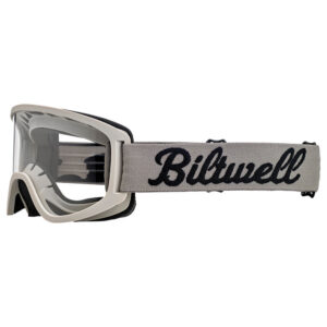 Biltwell Moto 2.0 Script Goggles Titanium/Black - Image 1
