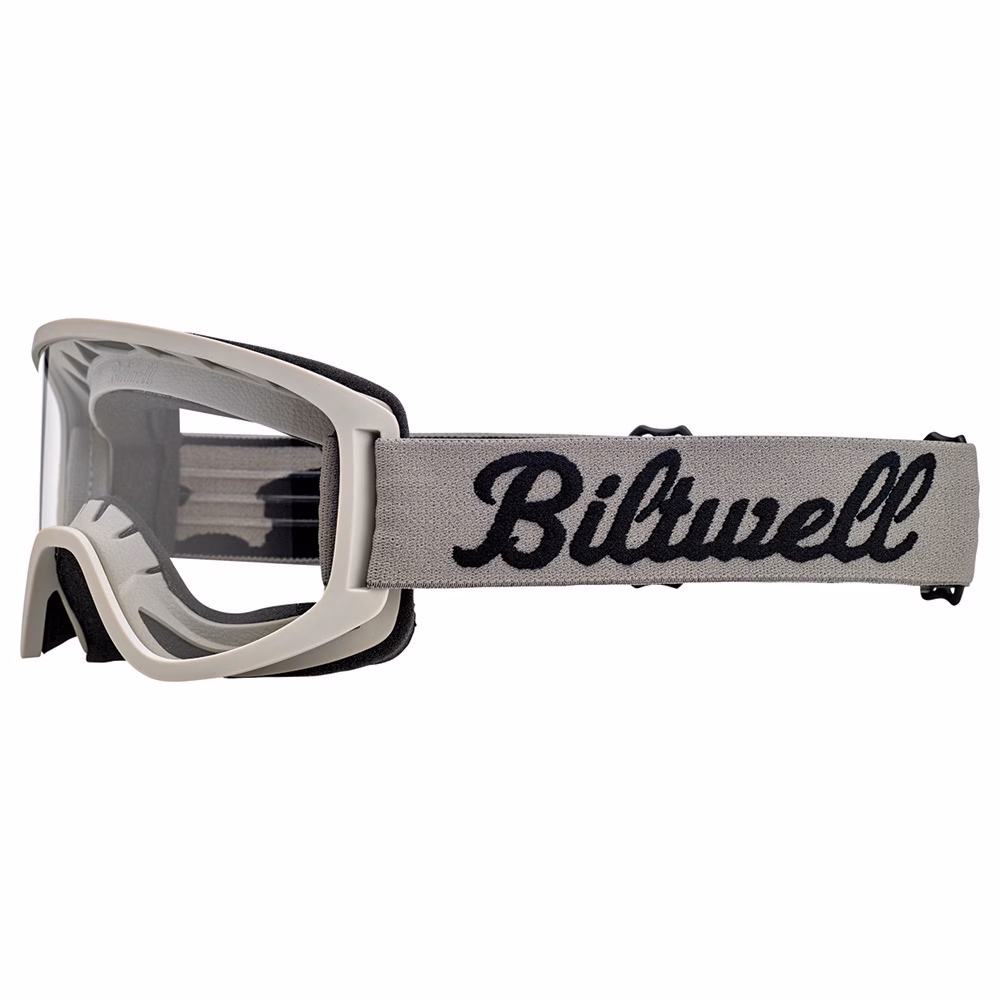 Biltwell Moto 2.0 Script Goggles Titanium/Black