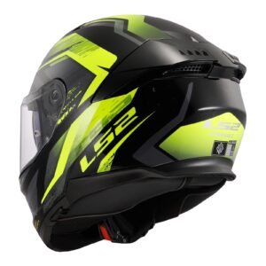 LS2 FF808 Stream II Fury Road Helmet Black / Hi-Viz Yellow - Image 3