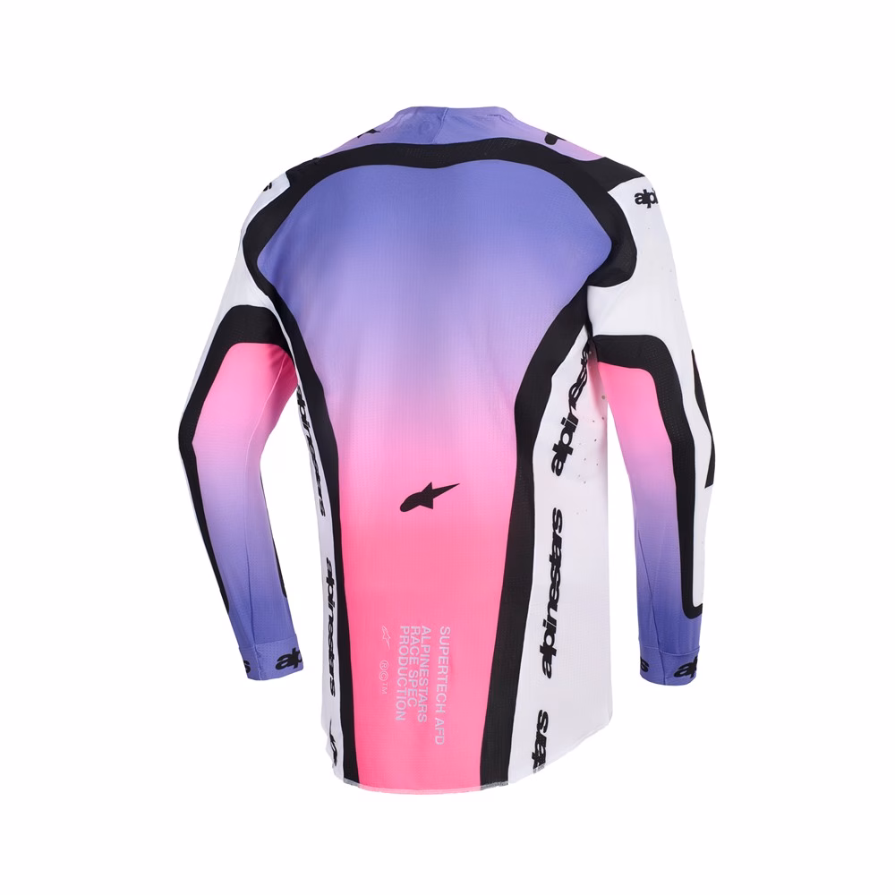 Alpinestars Supertech Pro Vista Motocross Jersey White/Purple/Black