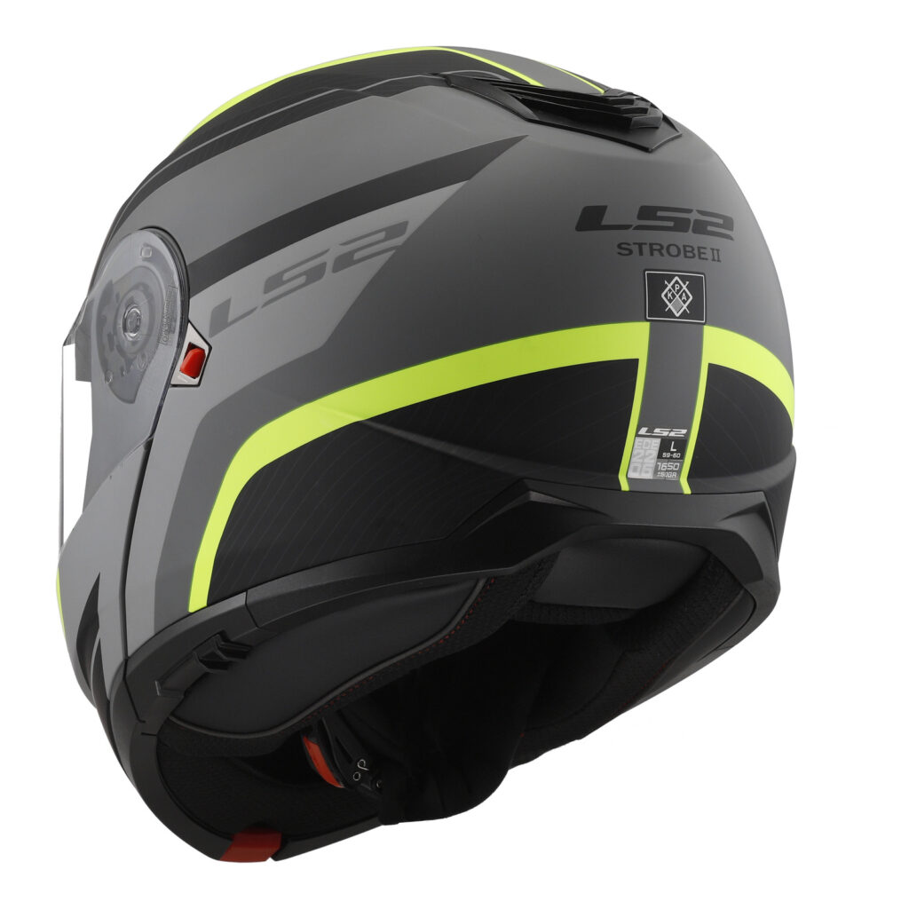 LS2 FF908 Strobe II Monza Flip Front Helmet Matte Black / Hi-Vis Yellow