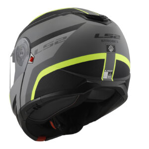 LS2 FF908 Strobe II Monza Flip Front Helmet Matte Black / Hi-Vis Yellow - Image 10