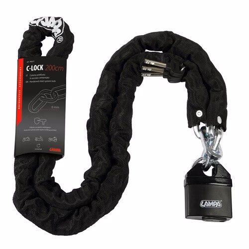 Lampa Motorcycle Chain Lock 200cm with Loop Closure