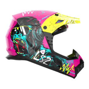 LS2 MX706J COZ GorillaYouth Motocross Helmet Gloss Purple - Image 2