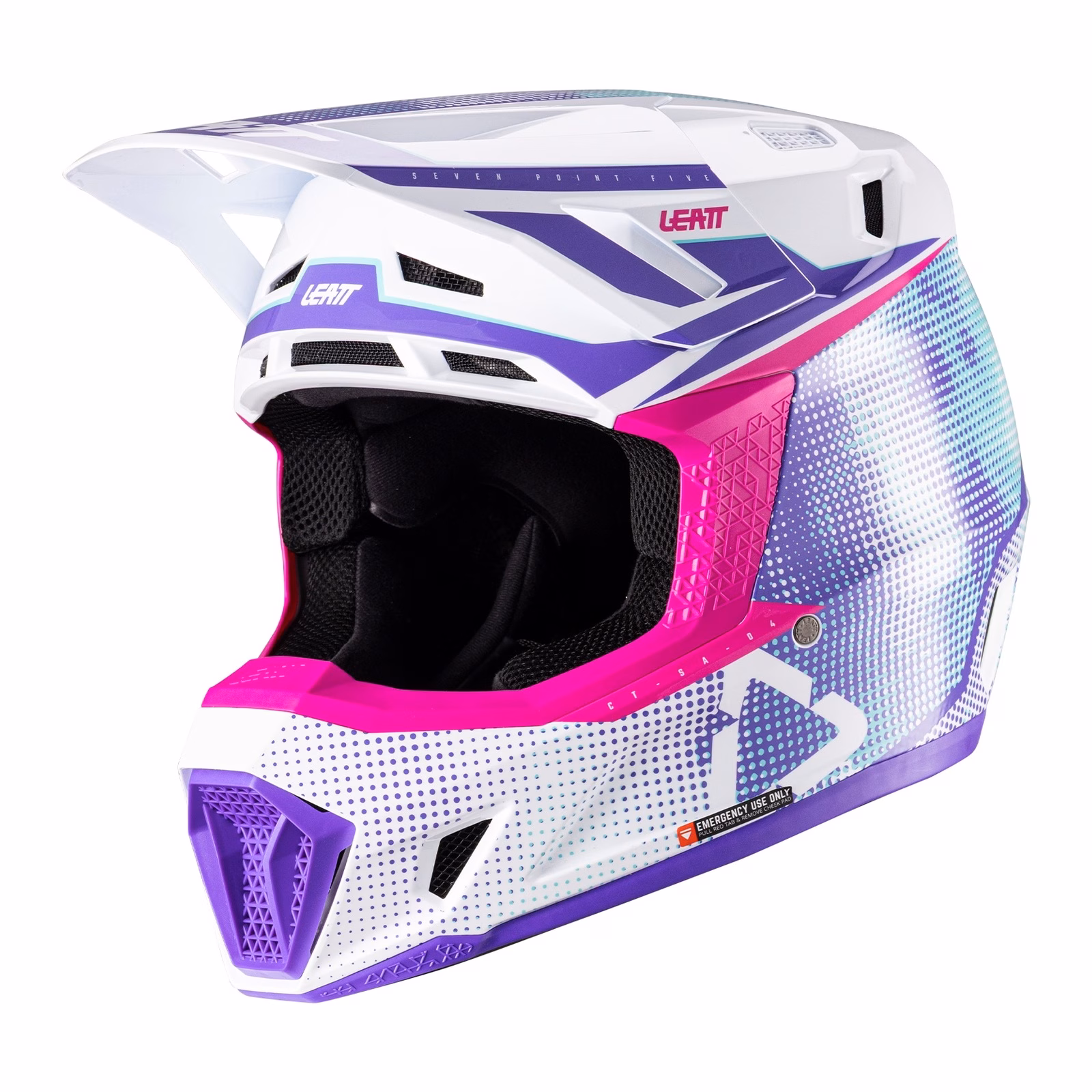 Leatt 7.5 Motocross Helmet Kit Purple - Image 1