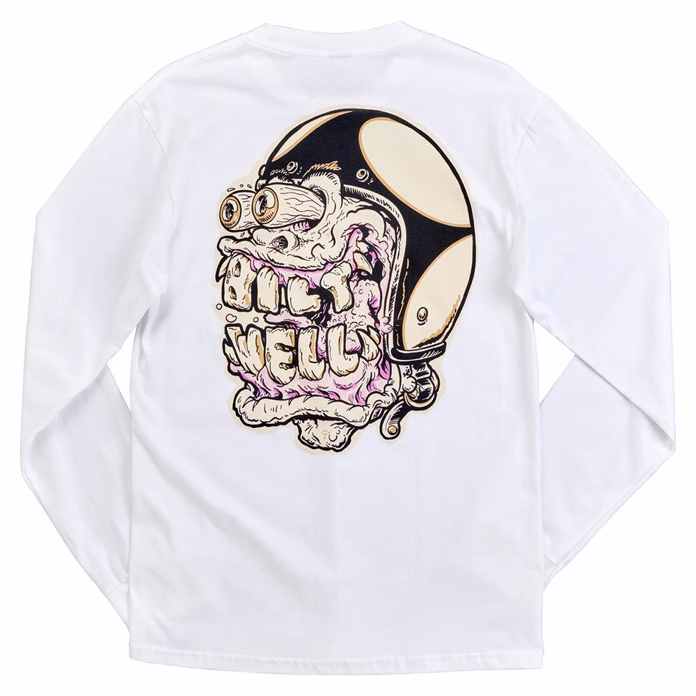 Biltwell Decay Long Sleeve Tee White