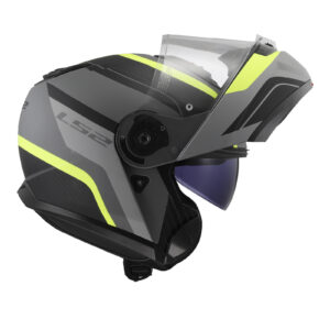 LS2 FF908 Strobe II Monza Flip Front Helmet Matte Black / Hi-Vis Yellow - Image 5