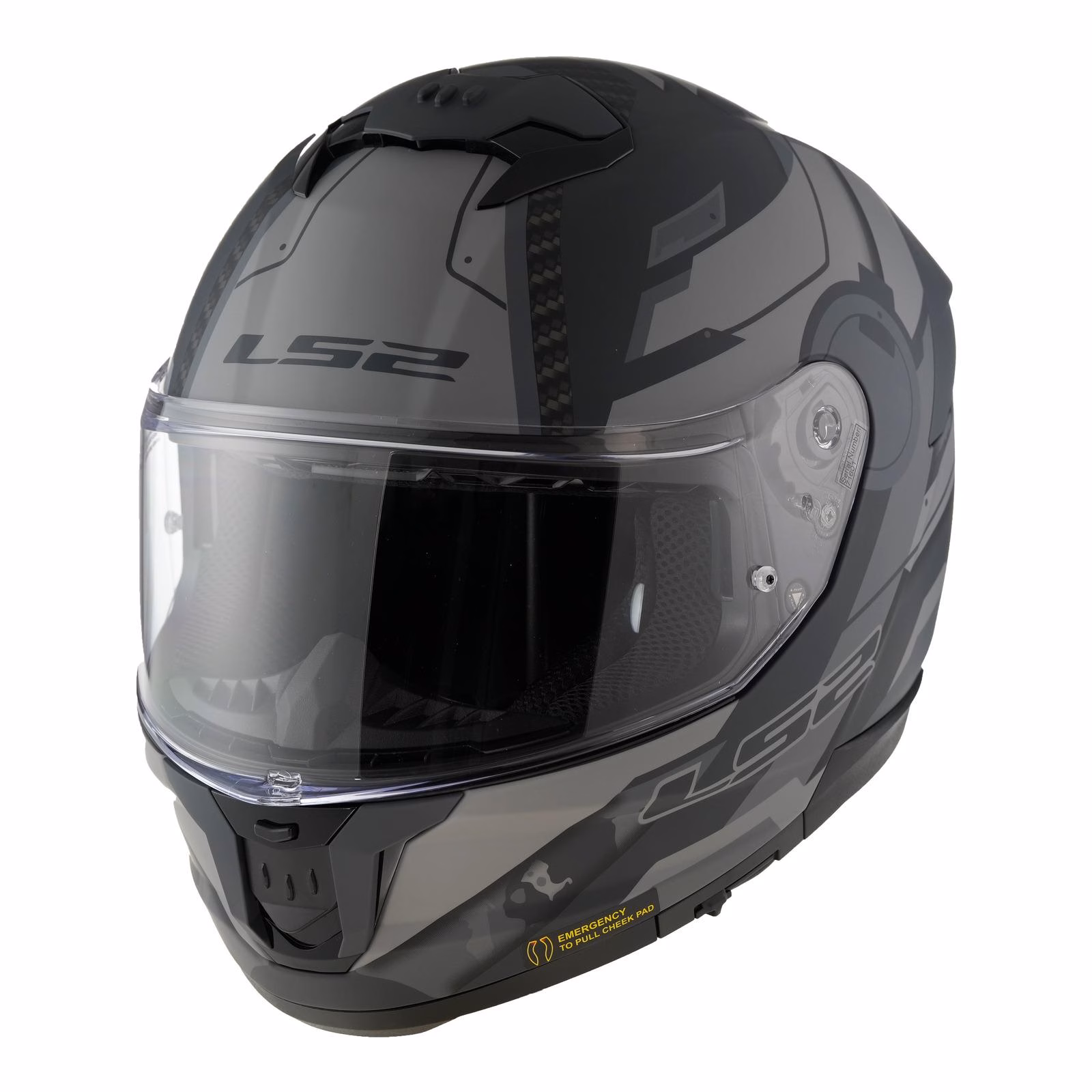 LS2 FF808 Stream II Shadow Road Helmet Matte Titanium / Grey - Image 2
