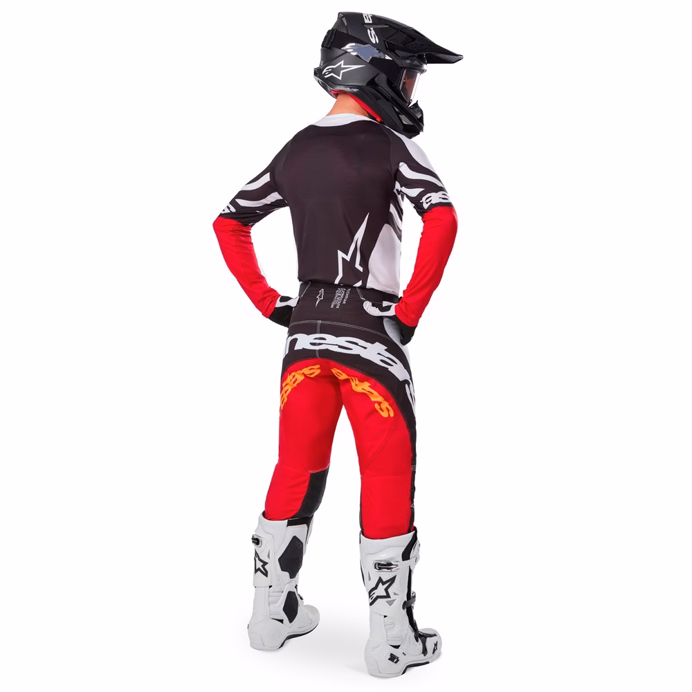 Alpinestars Techstar Deep Limited Edition Motocross Jersey Black/White/High Red