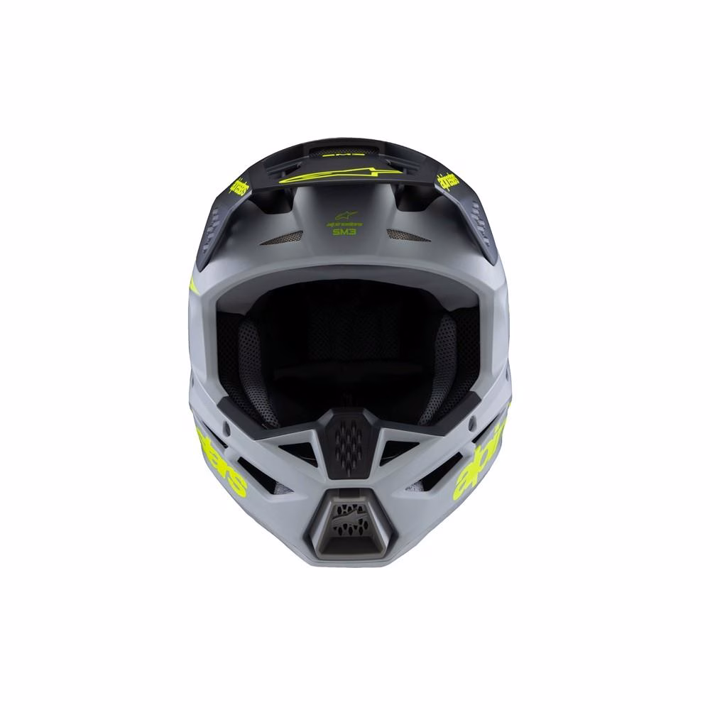 Alpinestars S-M3 Youth Motocross Helmet Radium Gray/Black/Yellow Fluoro Matte
