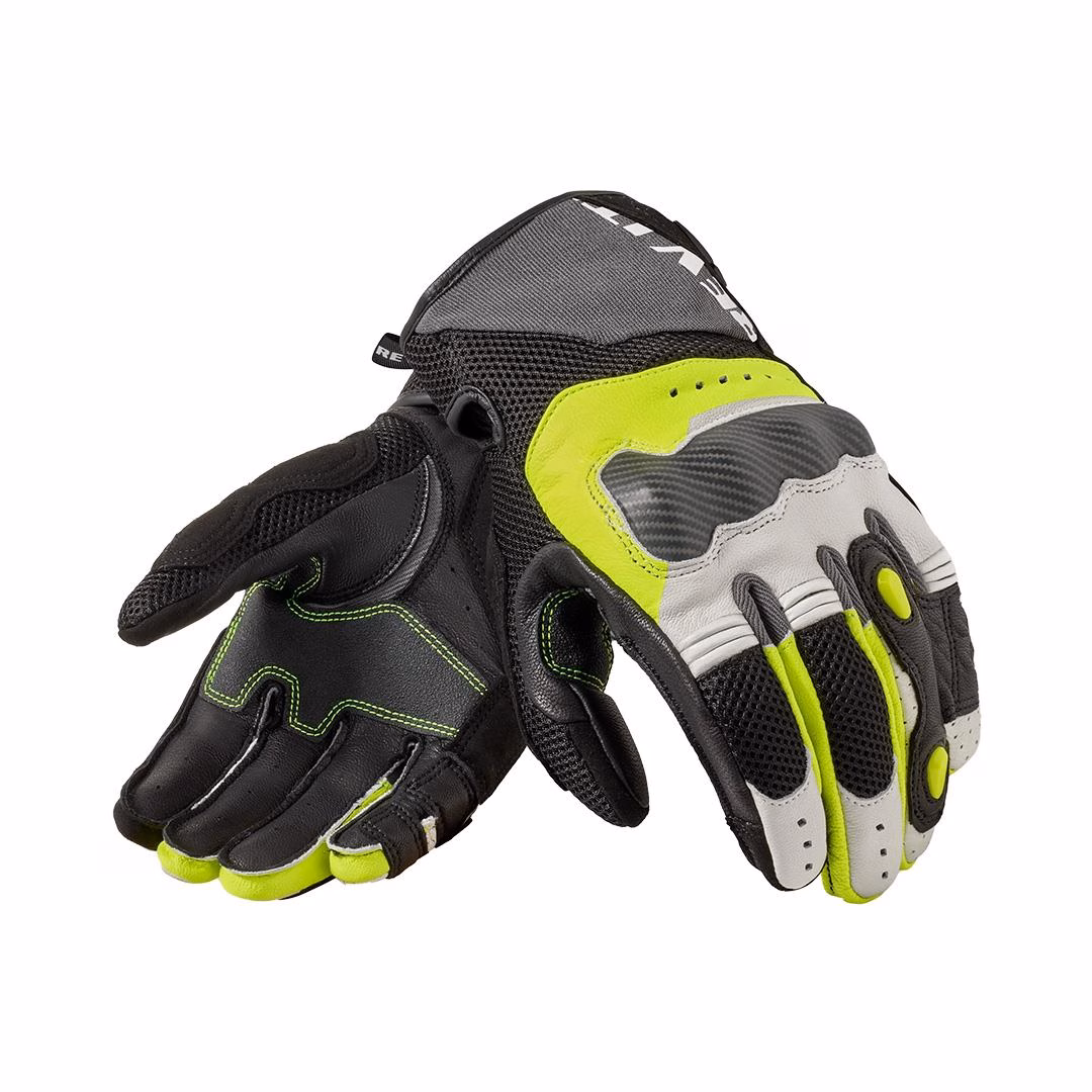 REV'IT! Blaze Road Gloves Light Grey/Neon Yellow - Image 1