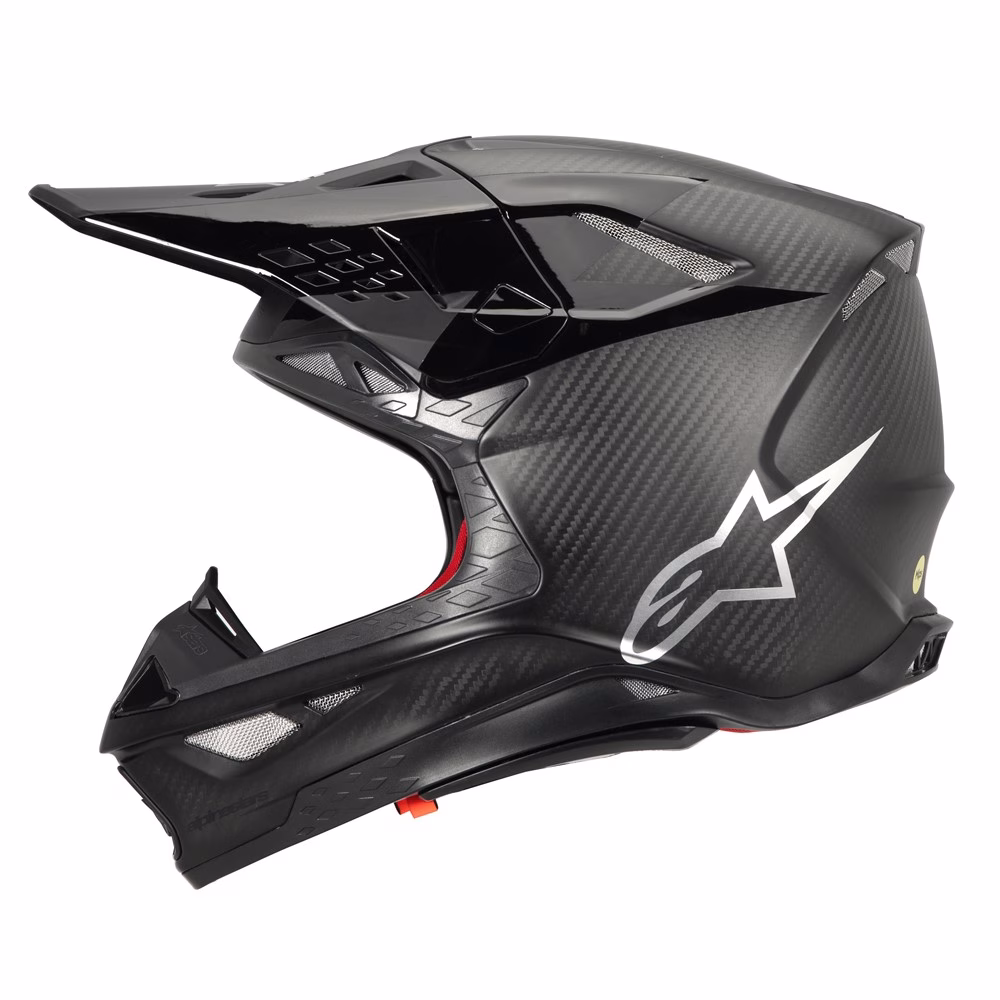 Alpinestars Supertech S-M10 Motocross Helmet Black Carbon Matte/Gloss