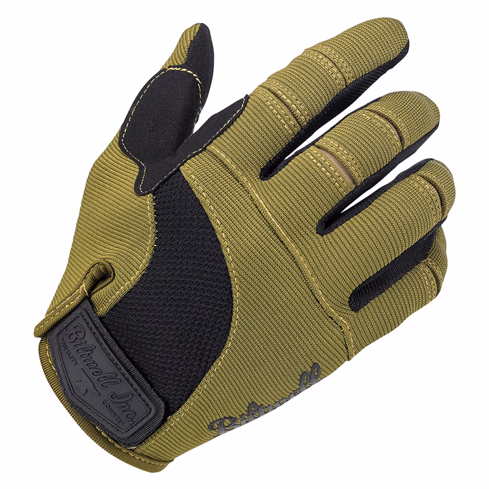 Biltwell Textile Moto Gloves Olive/Black/Tan