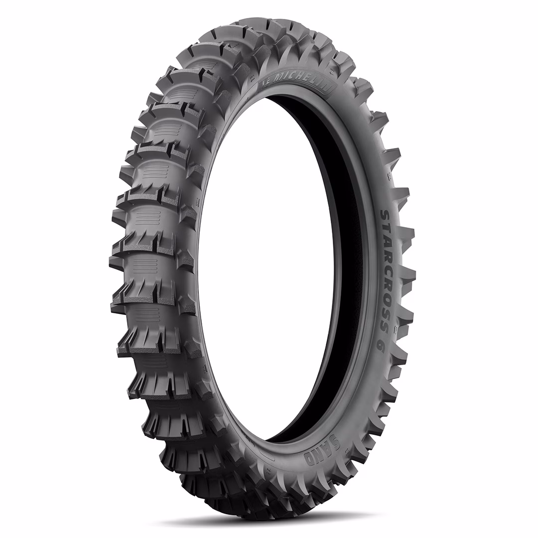 62M Michelin StarCross 6 Sand Tyre NHS TT Rear Motocross Tyre 110/90-19 Bias - Image 1