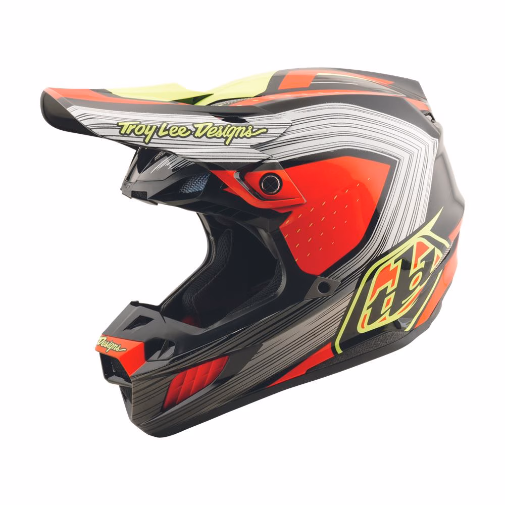 Troy Lee Designs SE5 ECE Composite Stripes Motocross Helmet Black/Infra Red