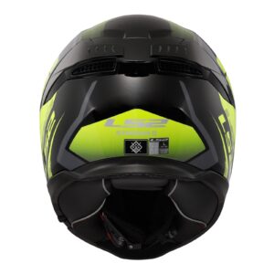 LS2 FF808 Stream II Fury Road Helmet Black / Hi-Viz Yellow - Image 4