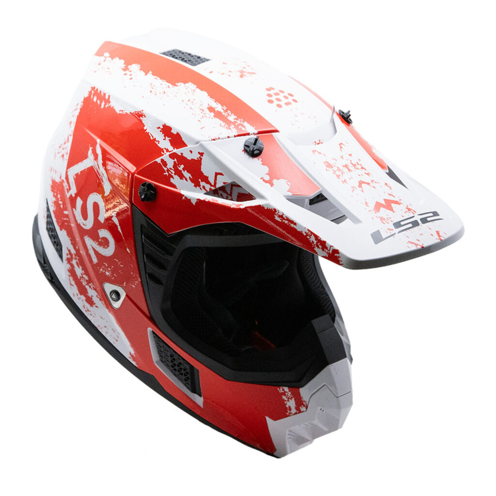 LS2 MX706 Coz Hyde Motocross Helmet Red / White