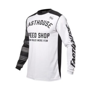 Fasthouse Carbon Eternal Motocross Jersey Youth White/Black - Image 1