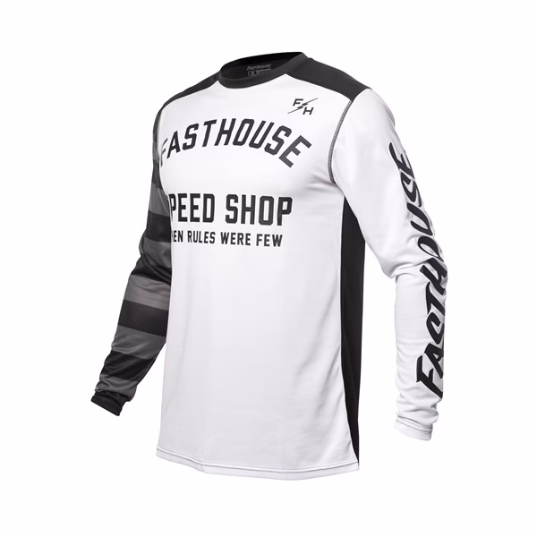 Fasthouse Carbon Eternal Motocross Jersey Youth White/Black