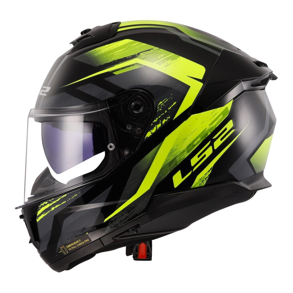 LS2 FF808 Stream II Fury Road Helmet Black / Hi-Viz Yellow
