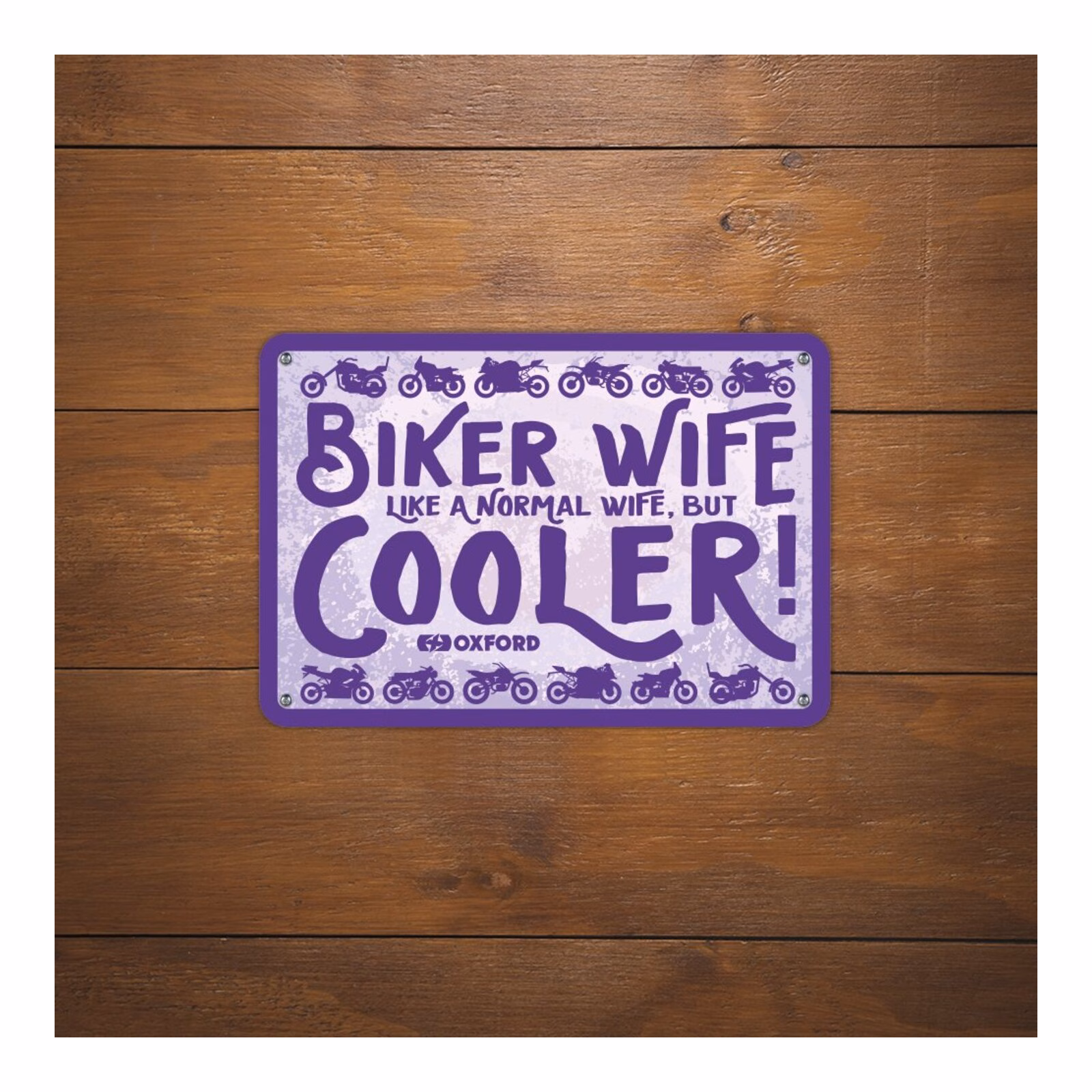 Oxford Garage Metal Sign: "Biker Wife Cooler" - Image 2