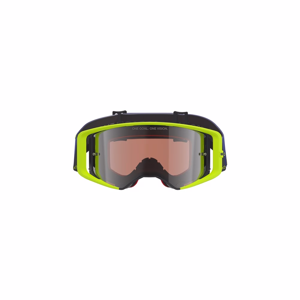 Alpinestars Supertech Vision Corp Motocross Goggle Purple/Yellow Fluoro - Mirror Silver Lens