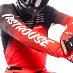Fasthouse Elrod HyperSonic Motocross Jersey, Red - Image 5