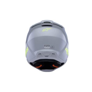 Alpinestars S-M3 Youth Motocross Helmet Radium Gray/Black/Yellow Fluoro Matte - Image 5