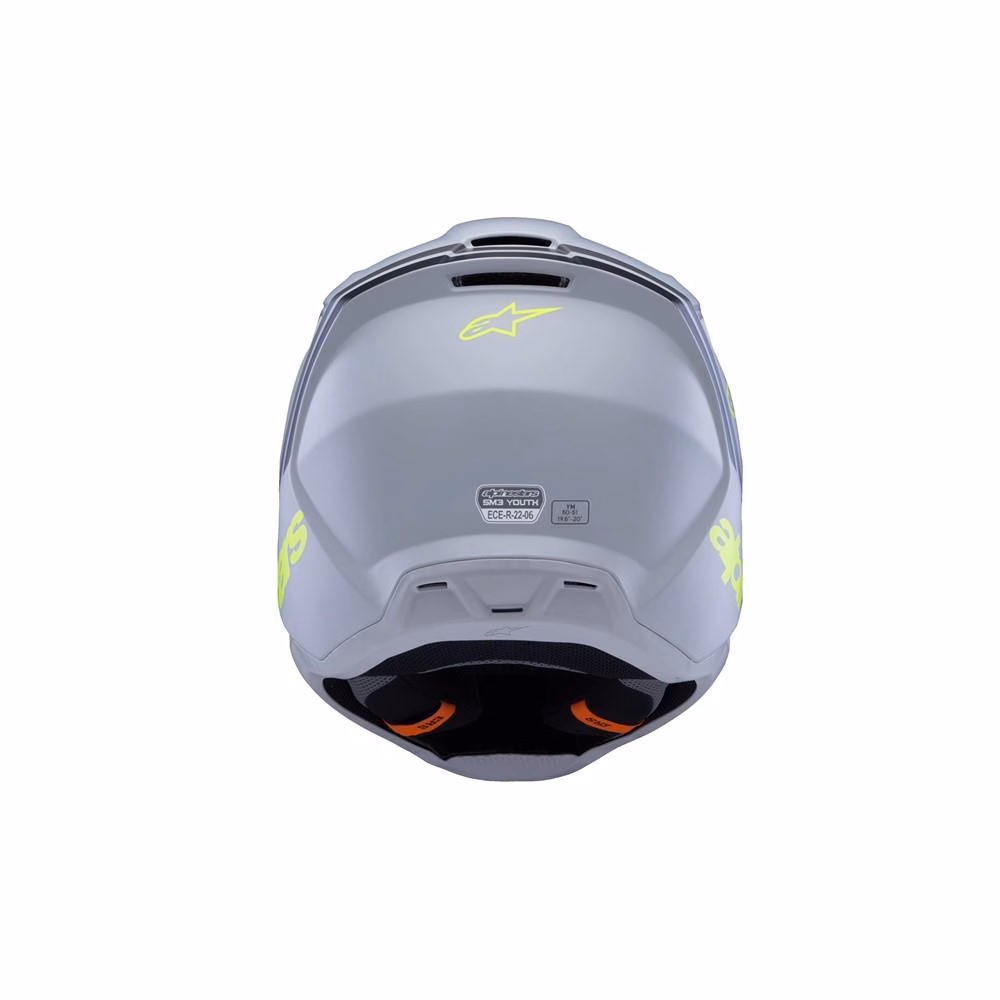 Alpinestars S-M3 Youth Motocross Helmet Radium Gray/Black/Yellow Fluoro Matte