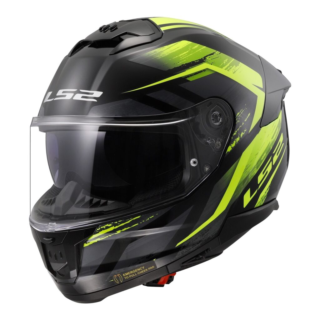 LS2 FF808 Stream II Fury Road Helmet Black / Hi-Viz Yellow