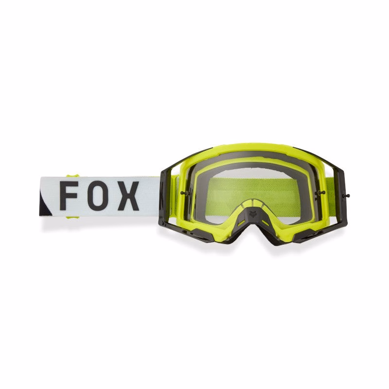 Fox Airspace Tine Smoke Lens Motocross Goggles Fluro Yellow