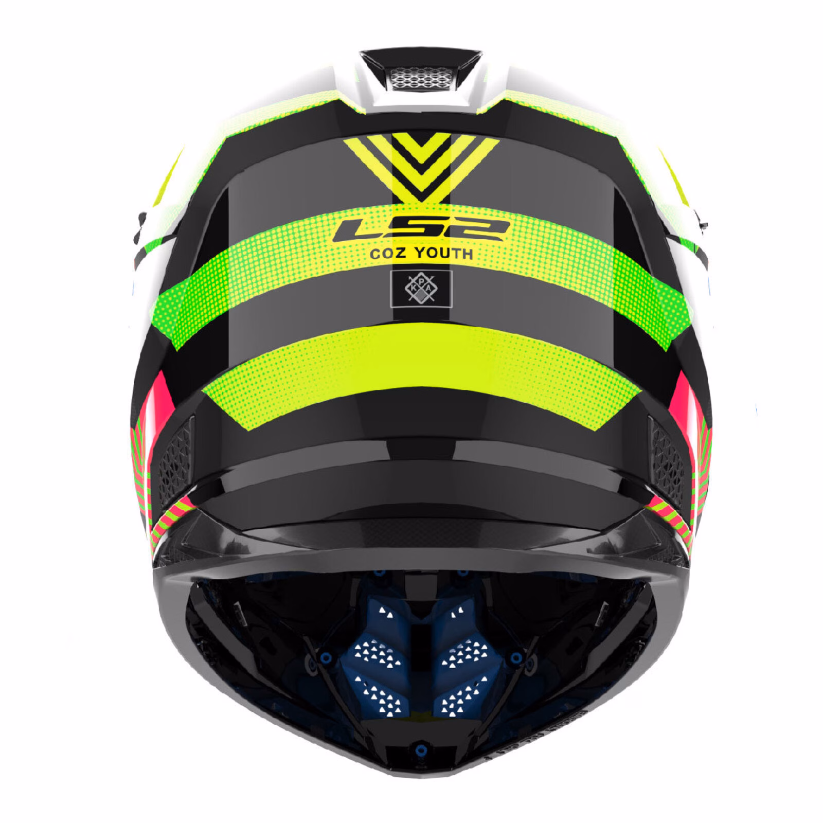 LS2 MX706J COZ Motocross Helmet Youth Chromatic Black / Hi-Vis Pink - Image 4
