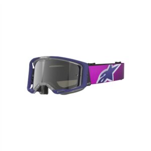 Alpinestars Vision 8 Corp Motocross Goggle Purple/Light Gray - Mirror Silver Lens - Image 1