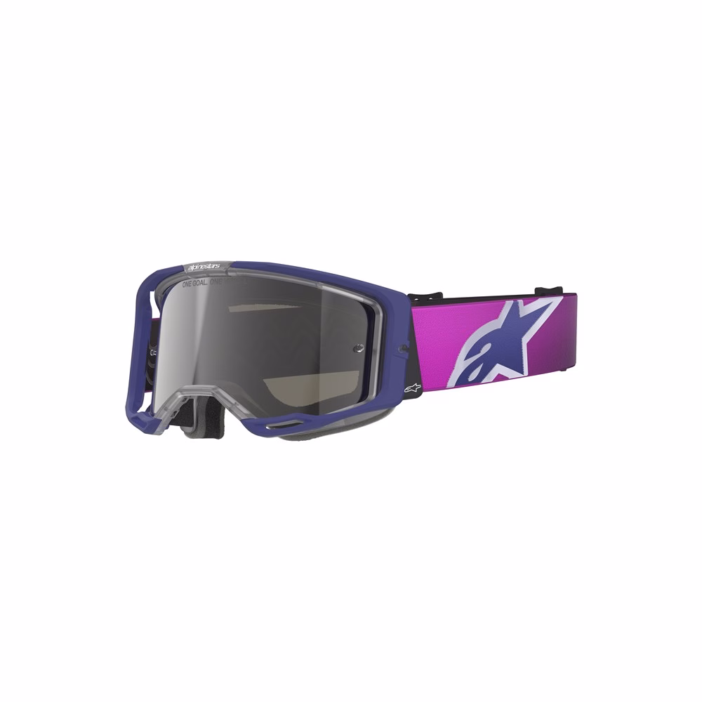 Alpinestars Vision 8 Corp Motocross Goggle Purple/Light Gray - Mirror Silver Lens