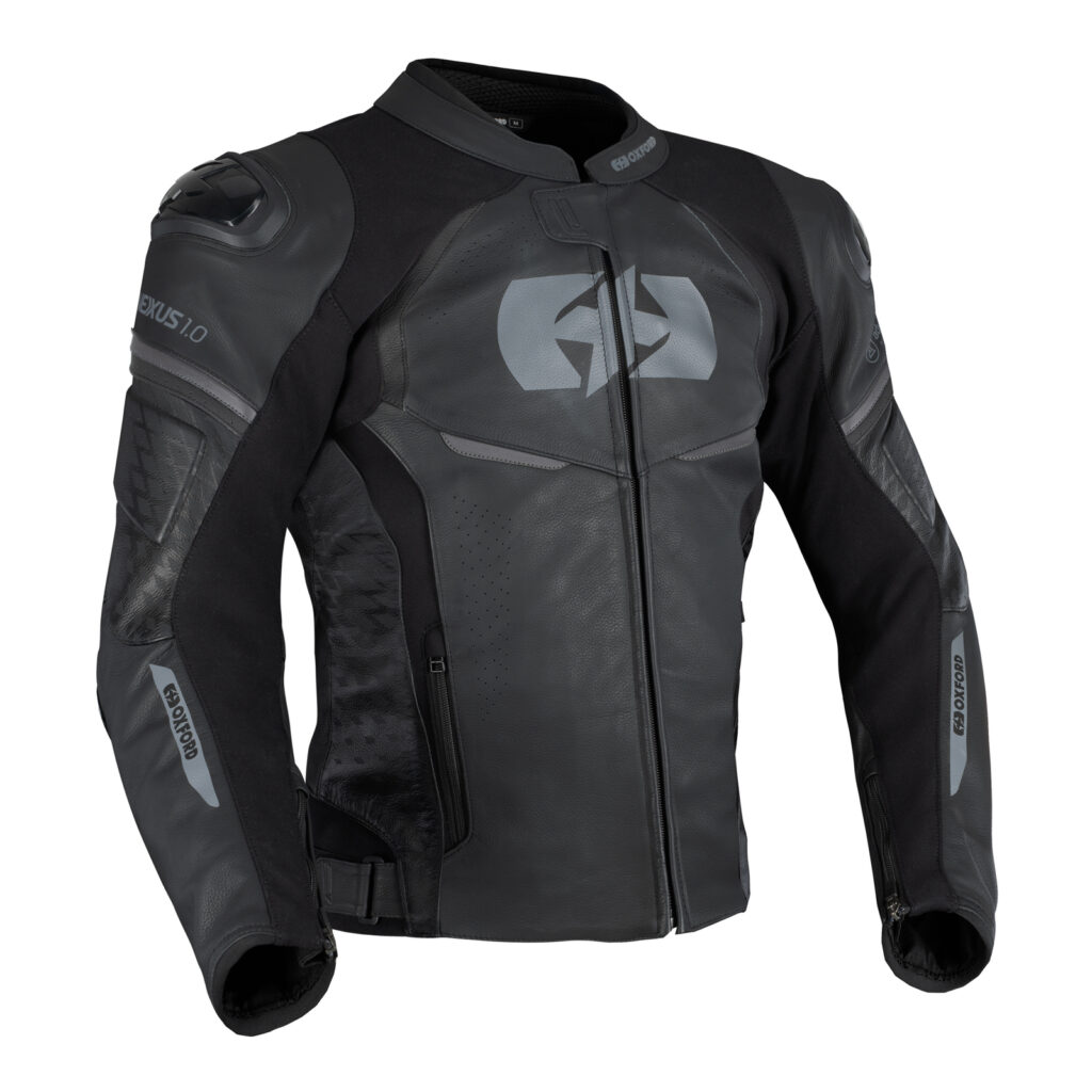 Oxford Nexus 1.0 Leather Road Jacket Stealth Black
