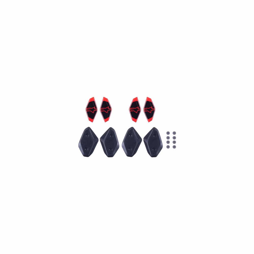 RK-10 Hinge Cover/Sticker Kit Black/Red - One Size