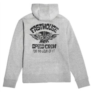 Fasthouse Love Of It Hooded Zip-up Fleece Heather Grey - Image 1