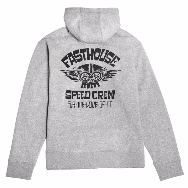 Fasthouse Love Of It Hooded Zip-up Fleece Heather Grey