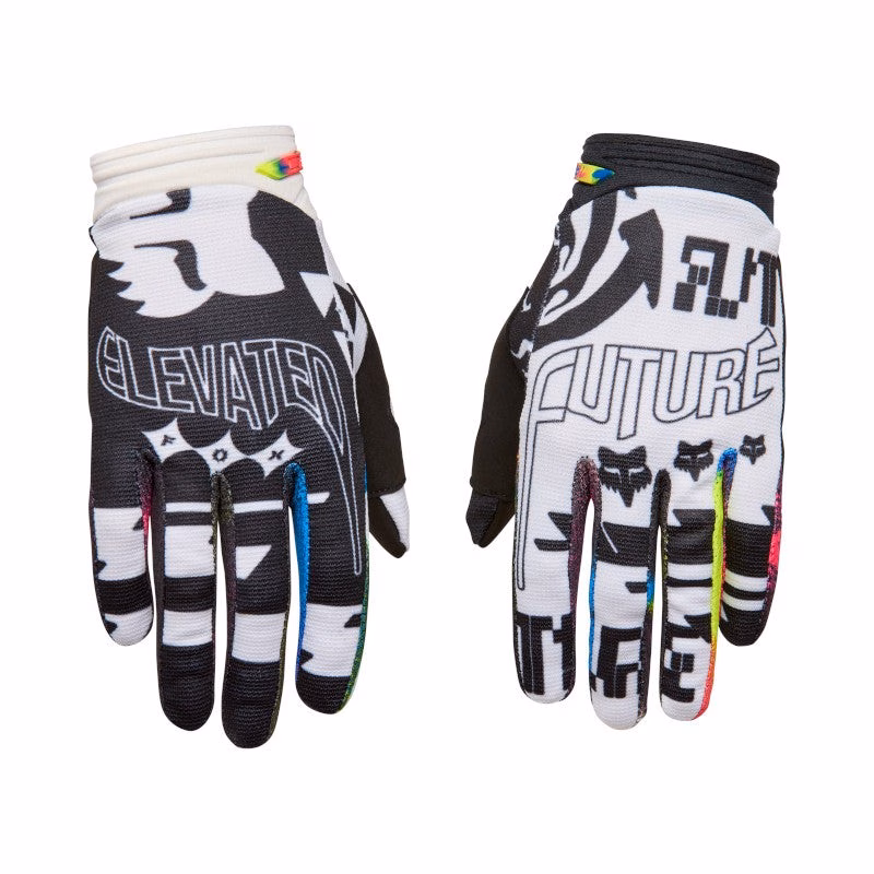 Fox 180 Image Cosmo Motocross Gloves White/Black