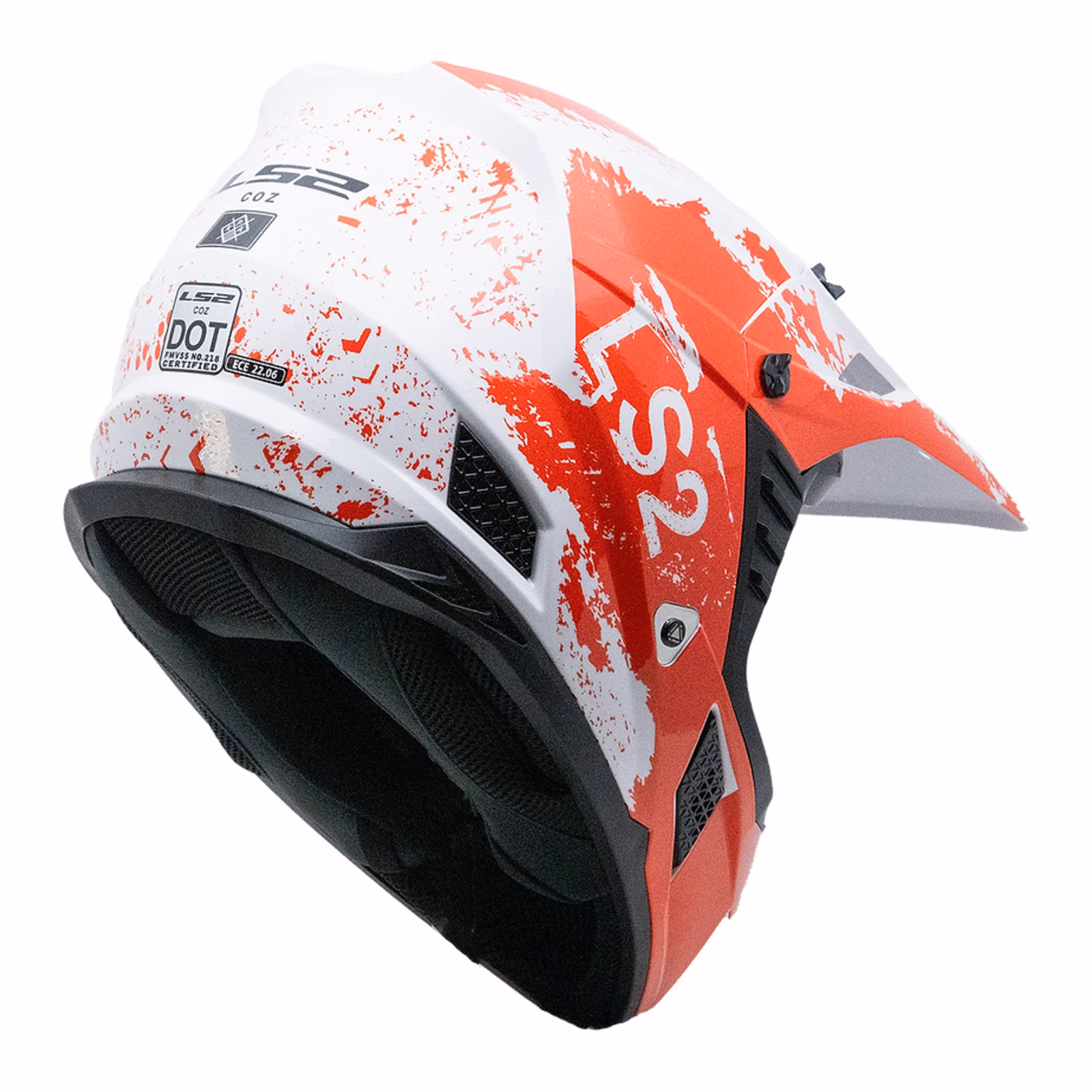 LS2 MX706 Coz Hyde Motocross Helmet Red / White - Image 4