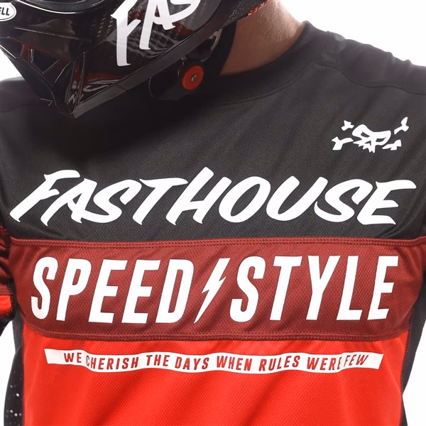 Fasthouse Grindhouse Akin Jersey, Red/Black