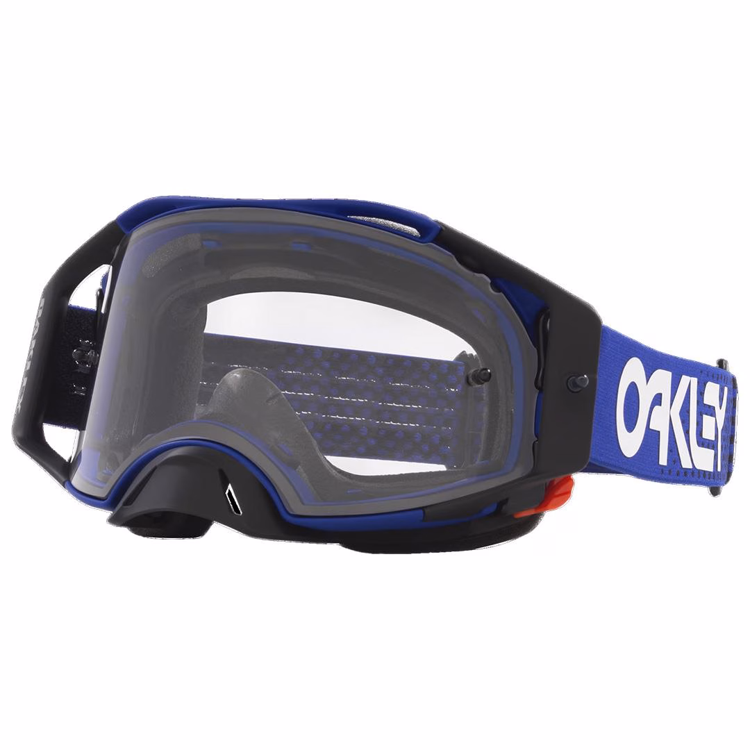 Oakley AirBrake Motocross Goggle Moto Blue B1B w/ Clear Lens - Image 1