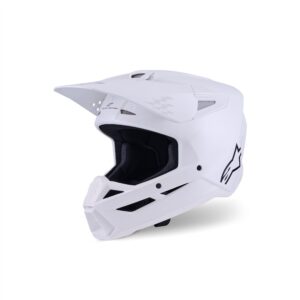 Alpinestars S-M3 Motocross Helmet White Gloss - Image 1