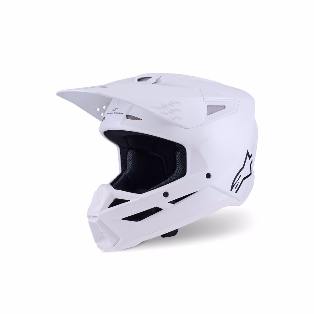 Alpinestars S-M3 Motocross Helmet White Gloss