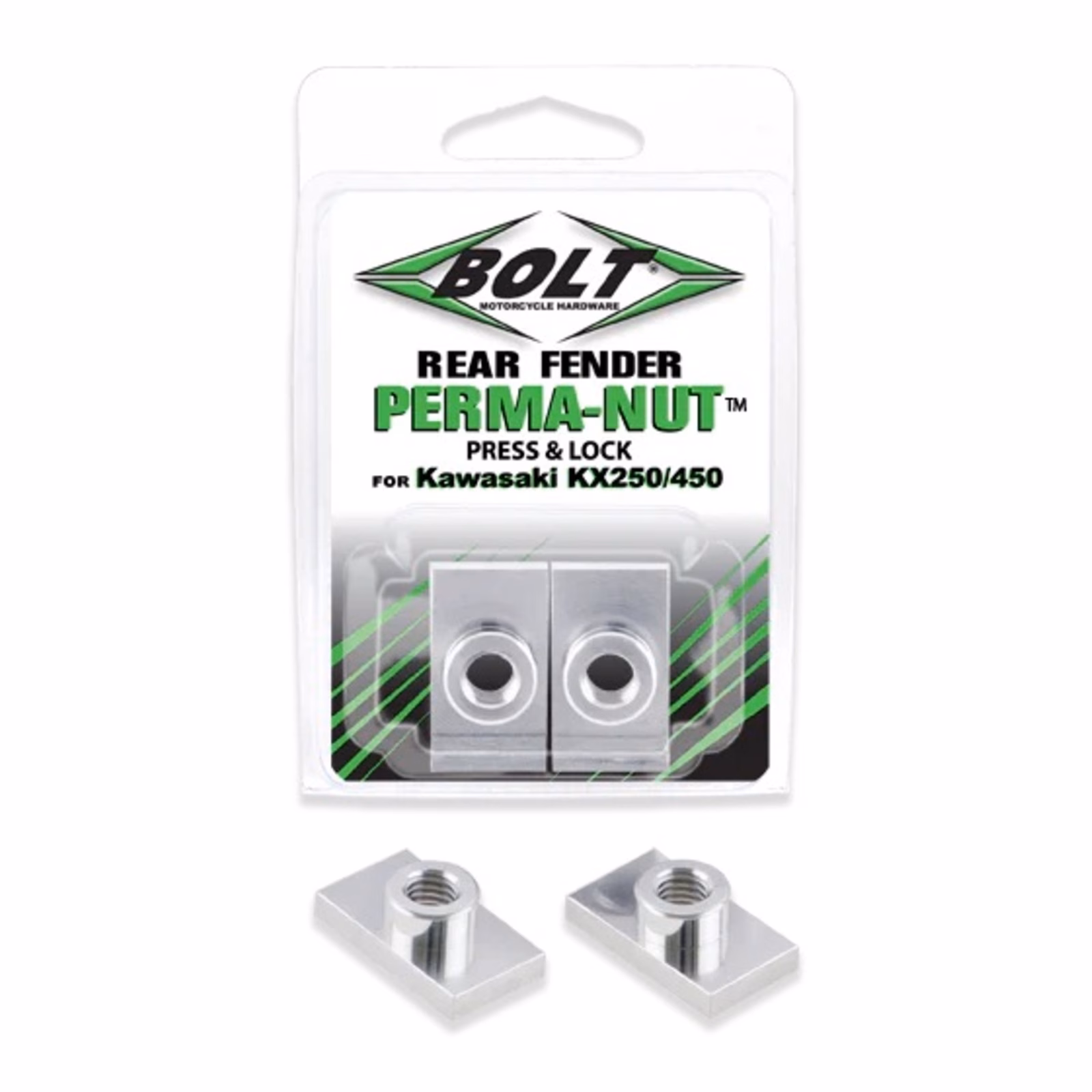 Bolt Rear Fender Perma Nuts Fits Kawasaki KX250 / 450 - Image 2