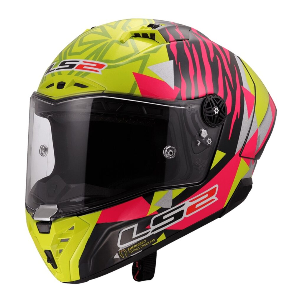 LS2 FF805C Thunder GP Aero Replica Aldeguer Road Helmet Yellow/Pink/Black