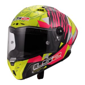LS2 FF805C Thunder GP Aero Replica Aldeguer Road Helmet Yellow/Pink/Black - Image 1