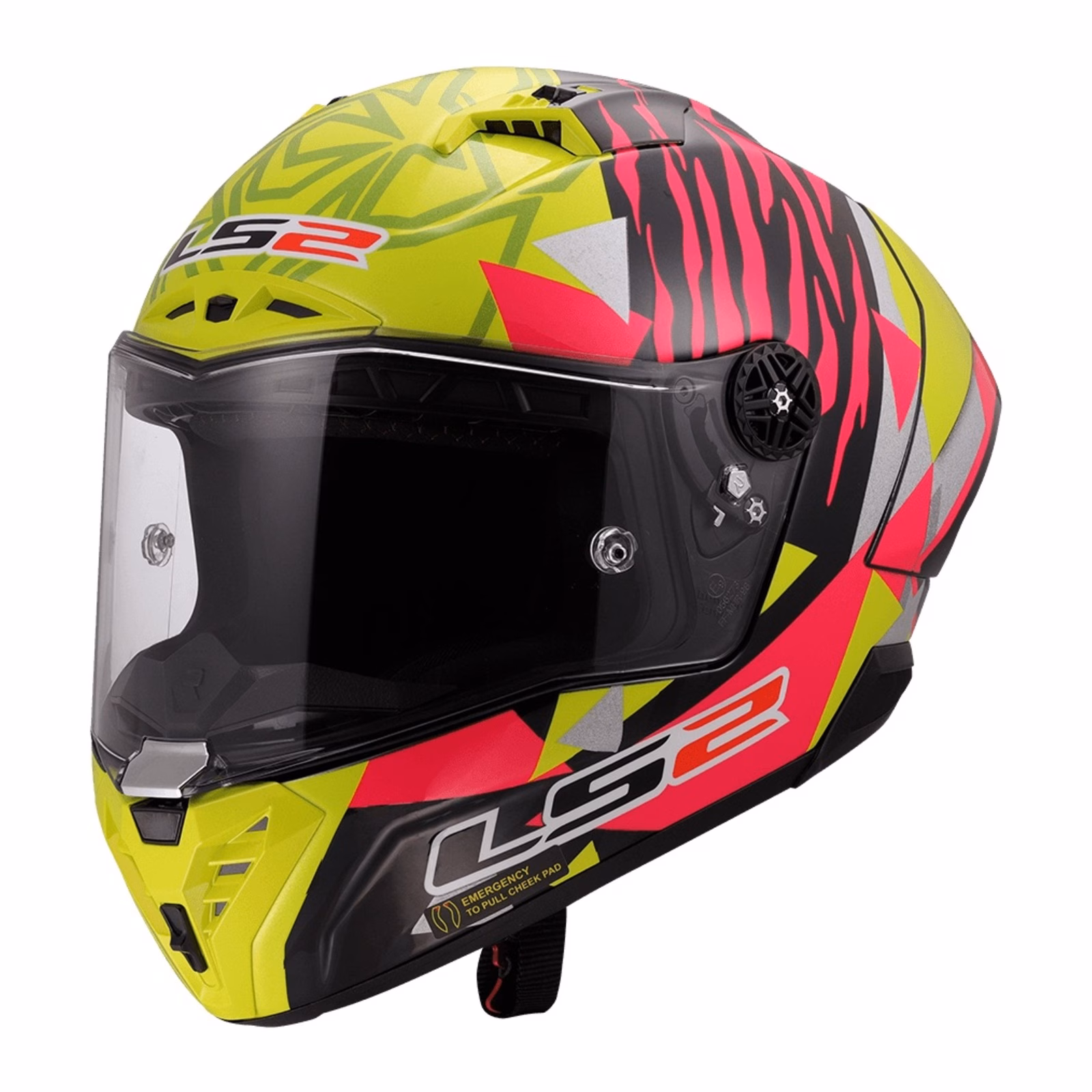 LS2 FF805C Thunder GP Aero Replica Aldeguer Road Helmet Yellow/Pink/Black - Image 1