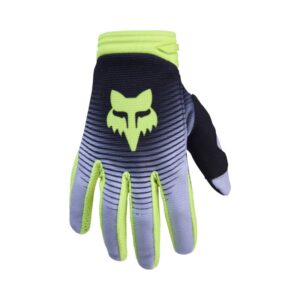 Fox 180 Collect Motocross Youth Gloves Grey/Yellow - Image 1