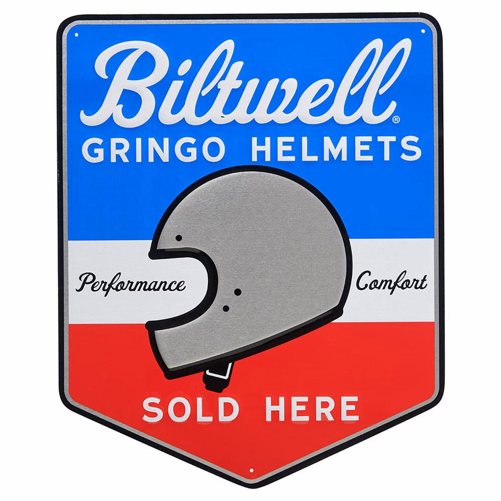 Biltwell Sign 47x38cm Gringo Red/White/Blue